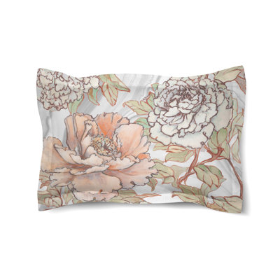 Blushing Pale Pink Peonies Sham