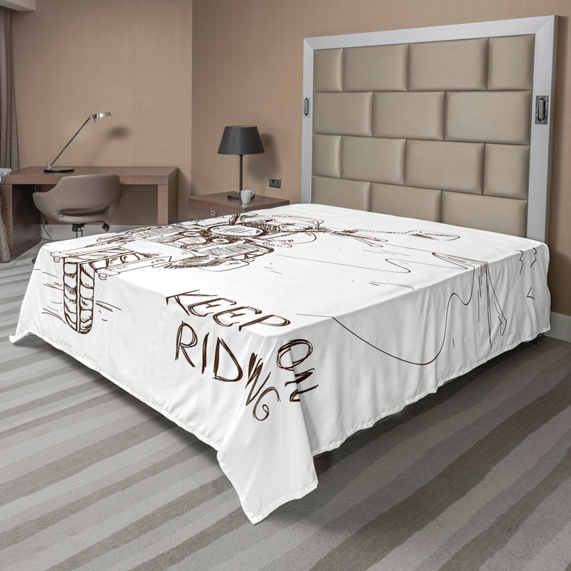 Drap-housse Ambesonne, Drap plat pour très grand lit californien