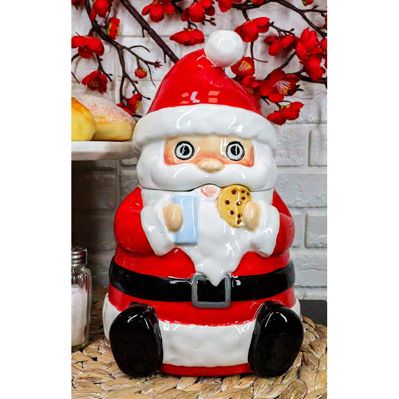 Bocal à biscuits fantaisiste au père Noël Ebros