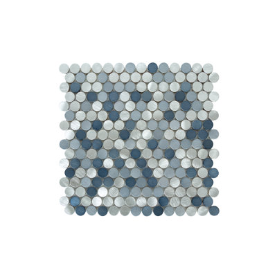Twilight 1" x 1" Aluminium Penny Round Mosaic Tile