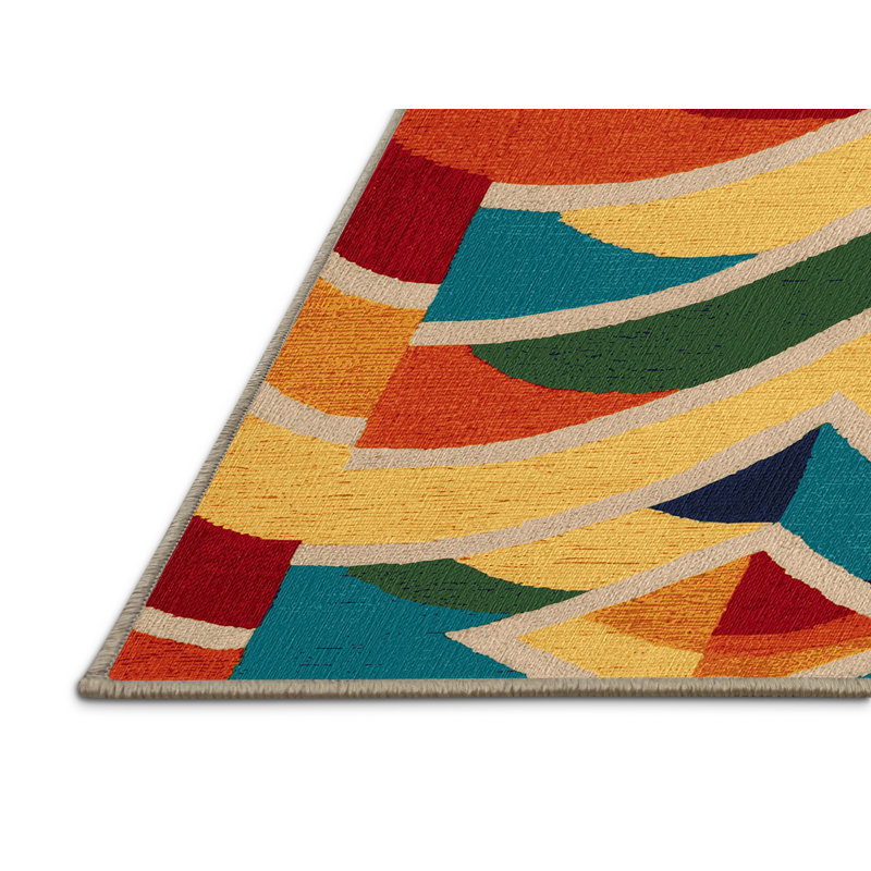  Tapis hawaïen à arc-en-ciel lavable, Rectangle 6 pi x 9 pi