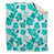 Motif floral bleu clair