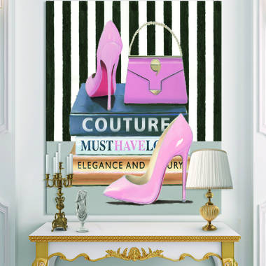white Louis Vuitton bag shoes art print Glam Wall India