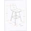 Tabouret à hauteur de comptoir / de bar Bentwood (ensemble de 2)-1776208639