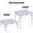 32" Square Folding Card Table with Adjustable Height, Portable Multipurpose Game Table for Puzzles & Events, White-1474652048