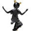 Skating Astronaut Black Figurine