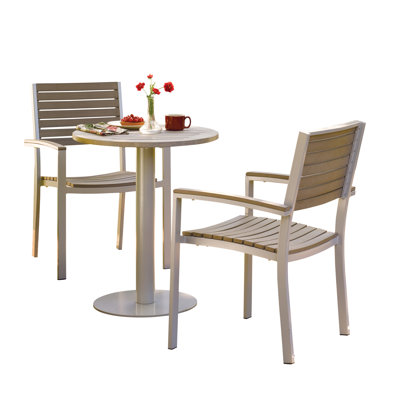 Travira 3-Piece Table and Chair Round Bistro Set - 24" by Oxford Garden