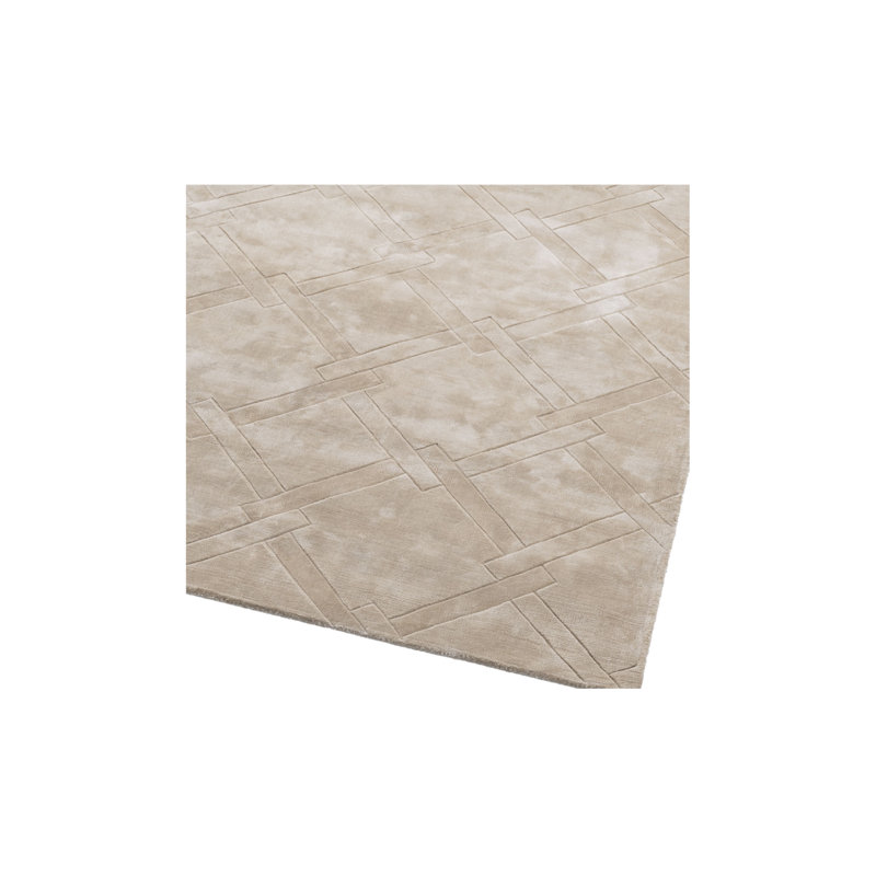 La Belle Geometric Area Rug in Beige, Rectangle 6'7" x 9'10"