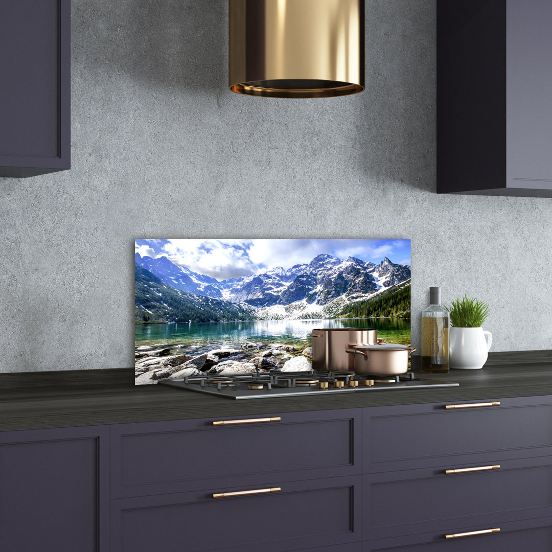 Sea Eye of the Tatra Mountains 50cm x 100cm Glass Panel