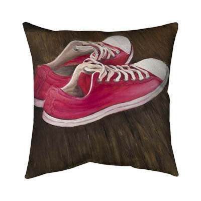 Sneakers - 26"x26" Throw pillow - Poly twill - Print on demand