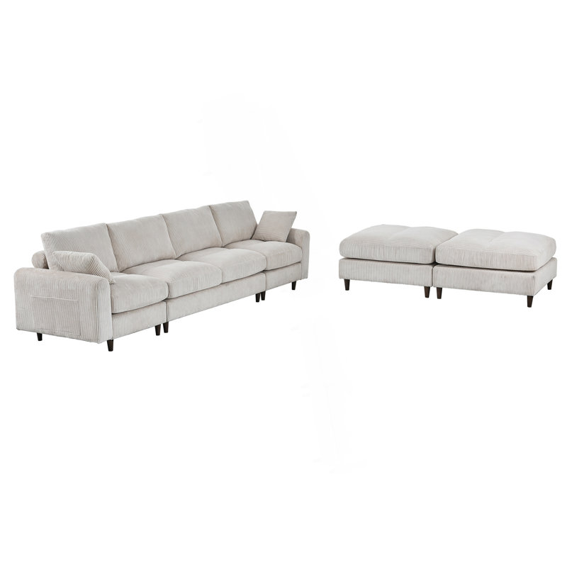 Canapé modulaire moderne, ensemble de canapé en L en forme de U avec coussin, canapé modulaire surdimensionné, canapé de salon