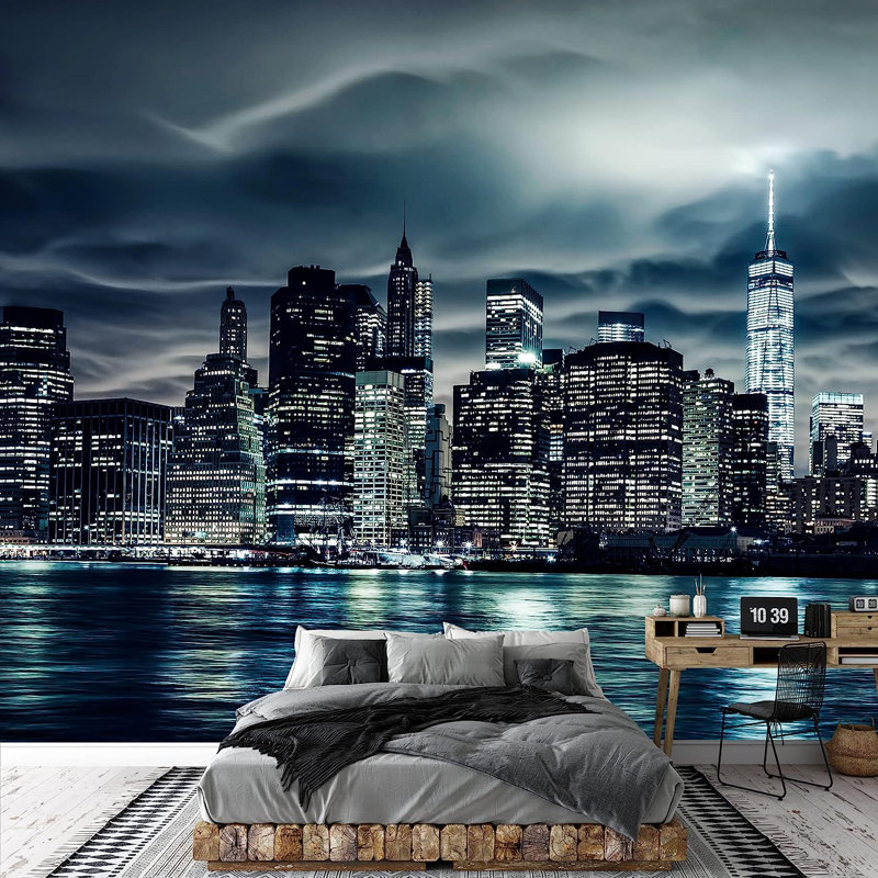 Mur de points de la ville de New York, L 66 po x l 96 po