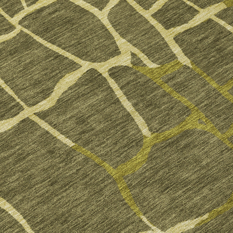 Tapis intérieur / extérieur lavable nazira Olive , 8' x 10'