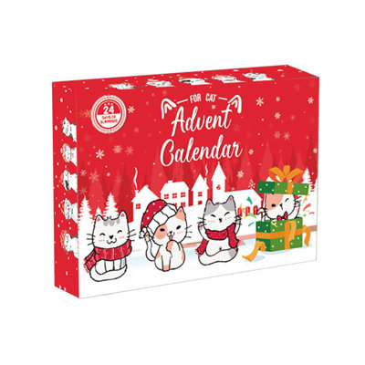 Multicolore, jouet pour chat 24 jours calendrier de l'avent, 13,78 x 9,84 x 2,76 pouces