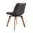 19.29 " H Tufted Faux Leather Upholstered Beech Solid Wood and Metal Swivel Side Chair-1050281700