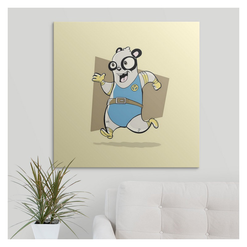 « panda-superhero animal art », impression, H 35 po x l 35 po x P 1,5 po, Toile