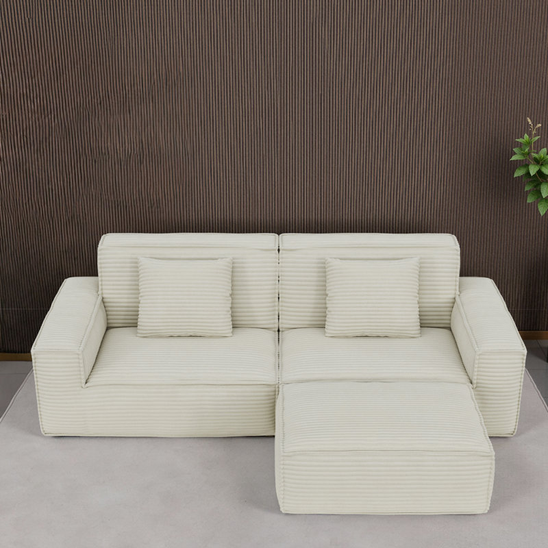 Canapé modulaire Zufferey, Tissu beige
