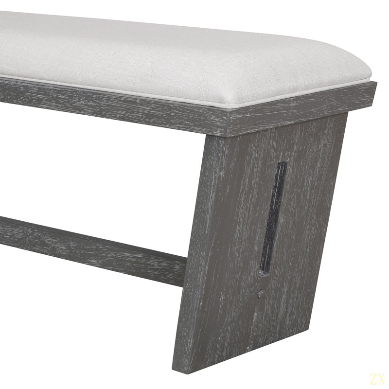 Ensemble de 6 tables de salle à manger pour 6 personnes, ensemble de table et chaises en bois pour 4 personnes avec banc et base en tréteaux pour la cuisine et la salle à manger