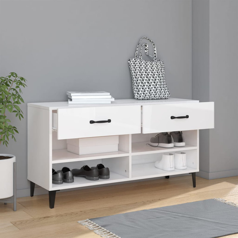 8 Pair Shoe Storage, White