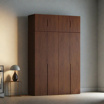 Armoire simple en noyer moderne