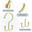 Shower Curtain Hooks, 12PCS Minimalist Simple Double Shower Curtain Rings，for Bathroom Shower Rods Curtains