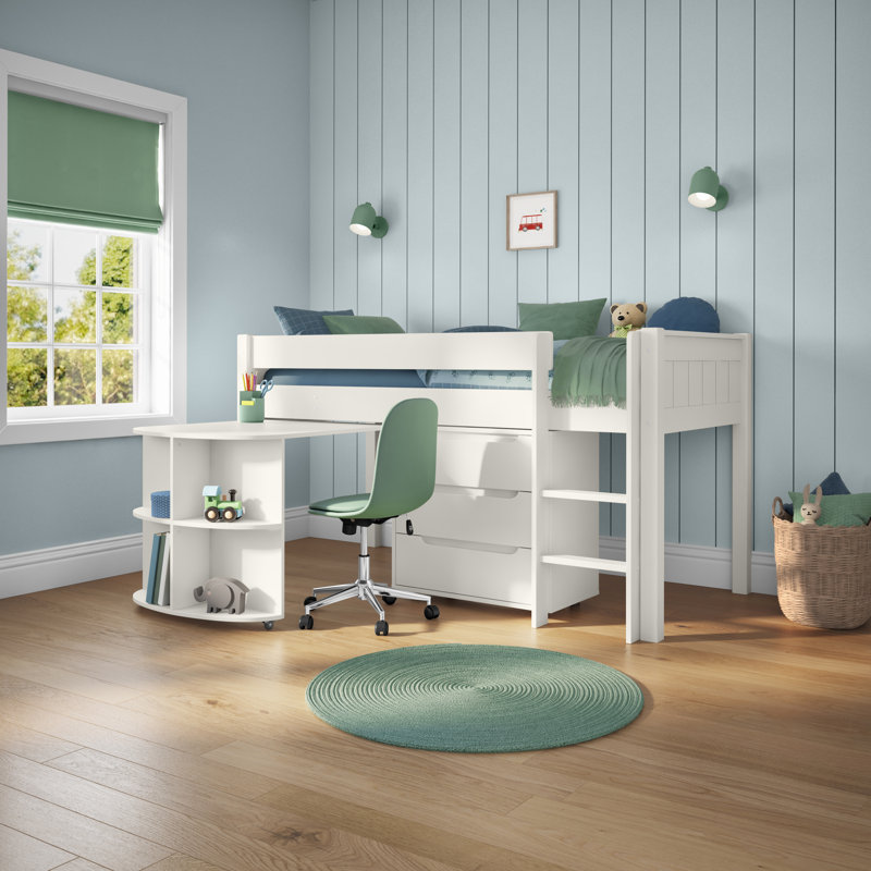 New Classic Midsleeper with a Pull Out Desk and 3 Drawer Chest