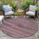 Machine Washable Indoor/Outdoor Xhevrie Pink Rug