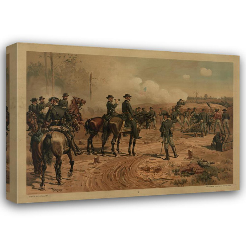 "Siège d'Atlanta" par Thure De Thulstrup - Art mural sur toile tendue avec châssis, H 24 po x l 17 po