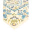 Tapis ivoire / bleu / jaune en laine noué à la main de conception unique 6 pi 2 po x 8 pi 10 po New Age