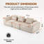 Canapé modulaire rembourré surdimensionné de 111 po à 3 places Cloud, assise profonde, aucun assemblage requis-1943785190