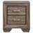 Tomasina Washed Taupe 2-Drawer Rectangular Nightstand