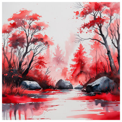 Housses de couette Red Autumn Forest