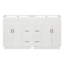 Meuble-lavabo double 60 po avec lavabo double en résine, armoire moderne avec 4 tiroirs à fermeture douce et 4 portes, blanc