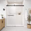 Porte de douche coulissante double sans cadre de 56 po à l 61 po x H 76 po Catalyst en noir mat avec verre gravé à l'acide 3/8 po-114374221-136387568