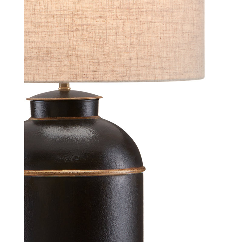 London Table Lamp, Natural, Black/Gold