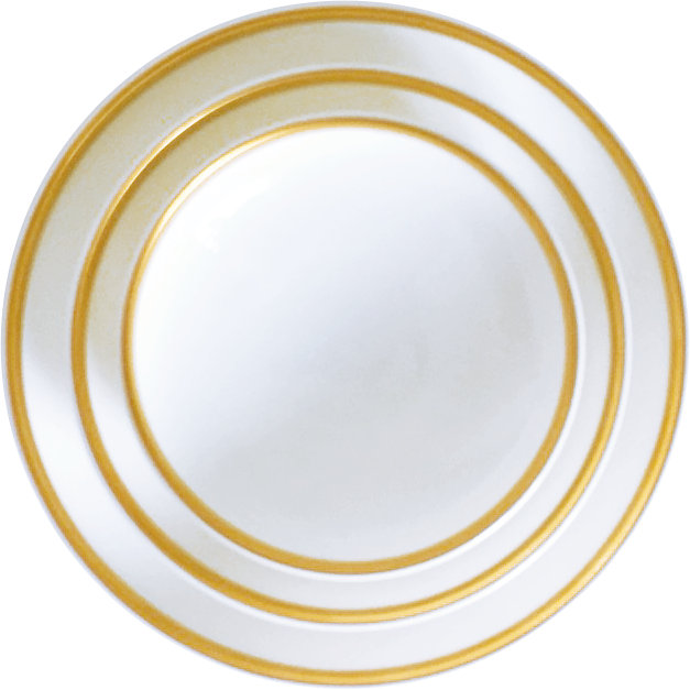 Golden Edge Bone China Appetizer Plate