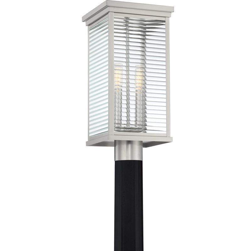Tête de lanterne câblée en acier inoxydable 1 lumière H 17,75 po Aydian