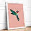 Emerald Hummingbird Modern - Framed Print-723168008-723168015