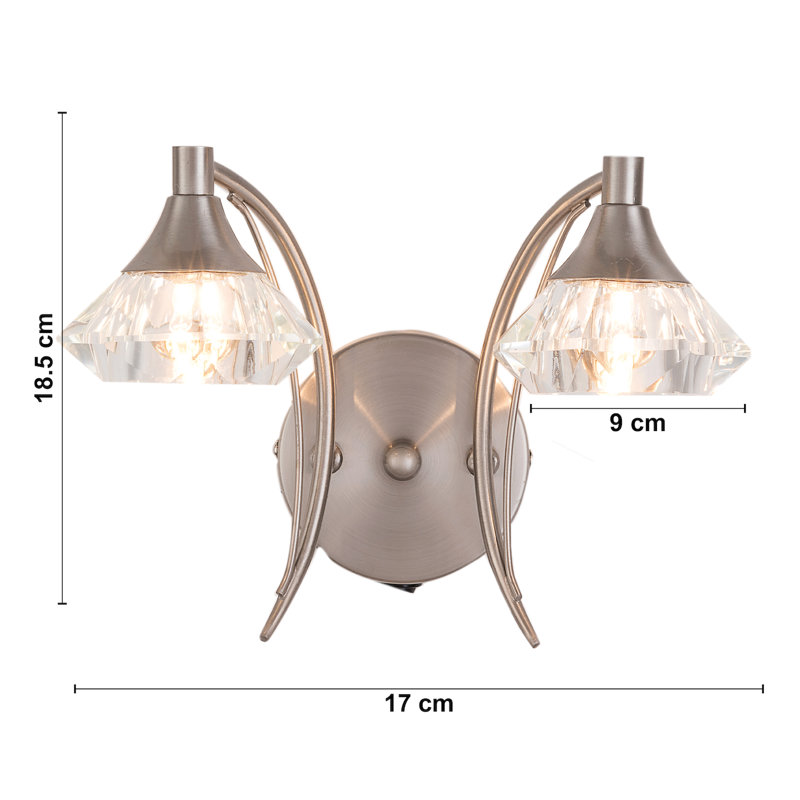 Rivale Armed Sconce, Satin Nickel