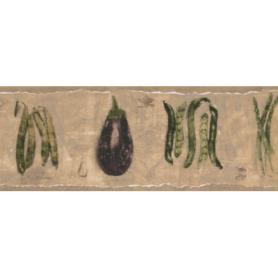 Bordure de papier peint rétro avec pois aubergine et aubergine rétro L 15 pi x l 9 po