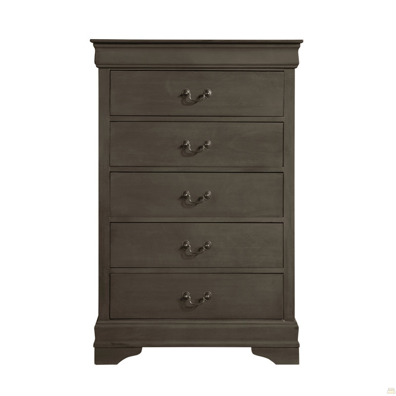 Commode 1 pièce 5X tiroirs, Gris