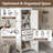 71" Tall Freestanding Bathroom Storage Cabinet with Drawer and Adjustable Shelves
