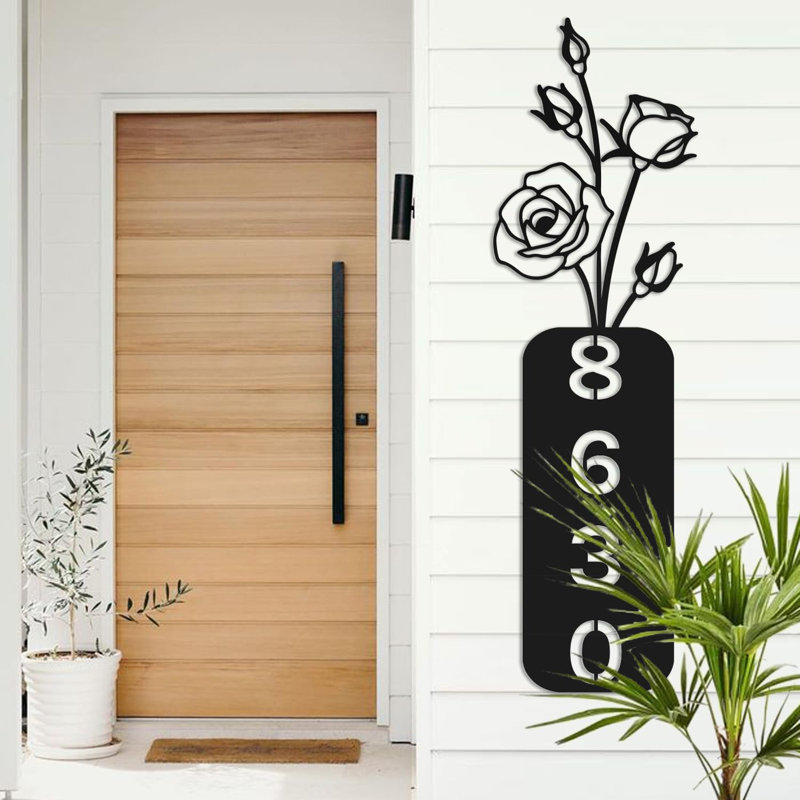 Décoration murale d'extérieur personnalisée, H 18 po x l 5 po x P 0,05 po, Oui