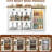 59 Inch Kitchen Island with Mini Fridge Space, Outlet & Storage Shelves -718099036