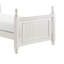 Lit simple pour chambre à coucher en bois blanc classique - tête de lit et finition combinée en bois avec-2109772489