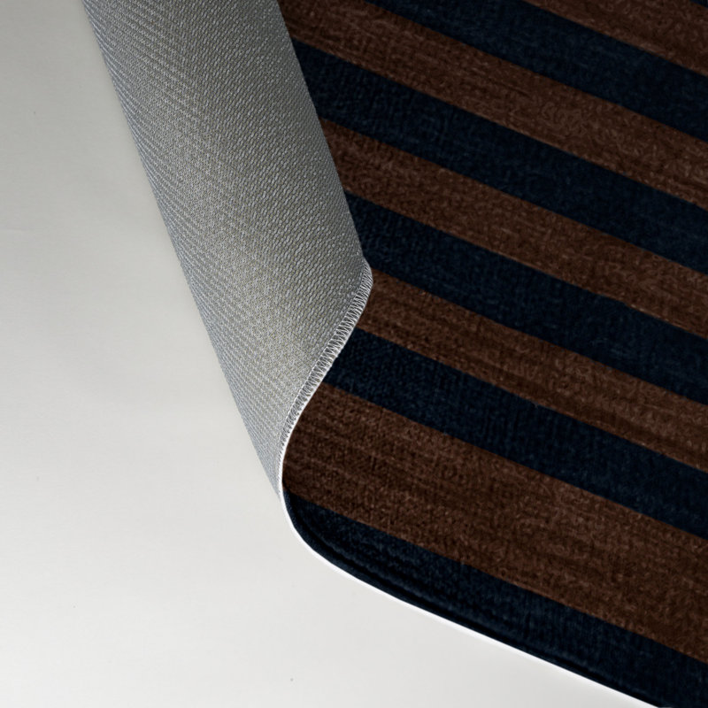 Tapis intérieur / extérieur gris HorizontalStripes, Rectangle 5 pi x 7 pi