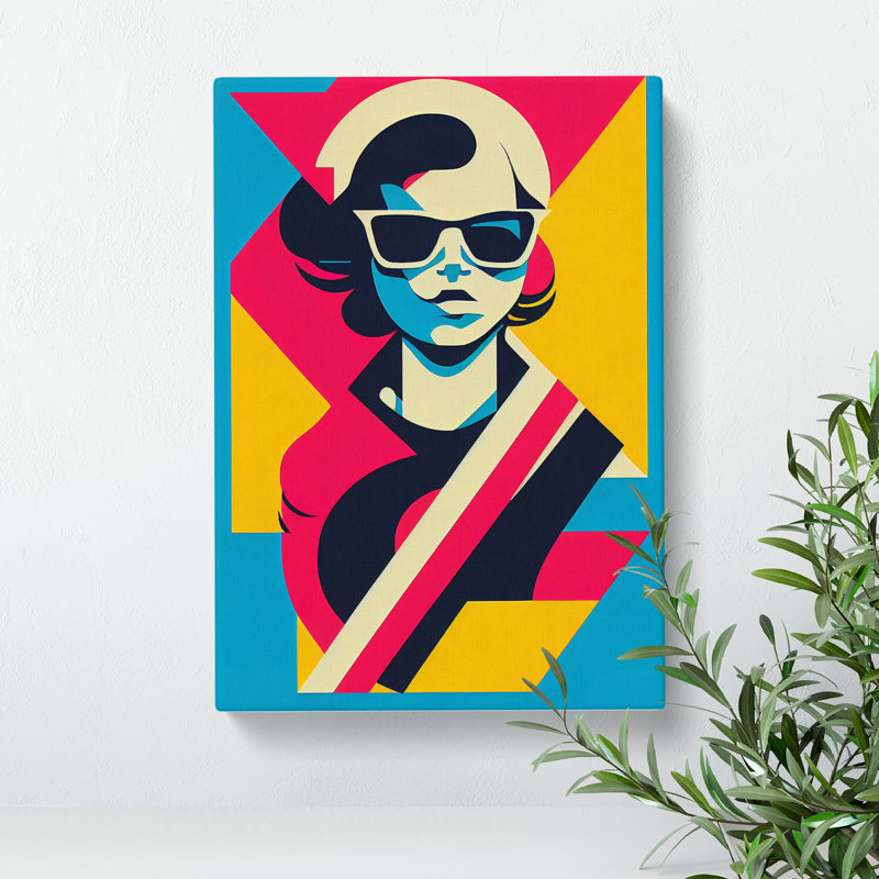 Pop Art Woman - Wrapped Canvas, 76cm H x 50cm W