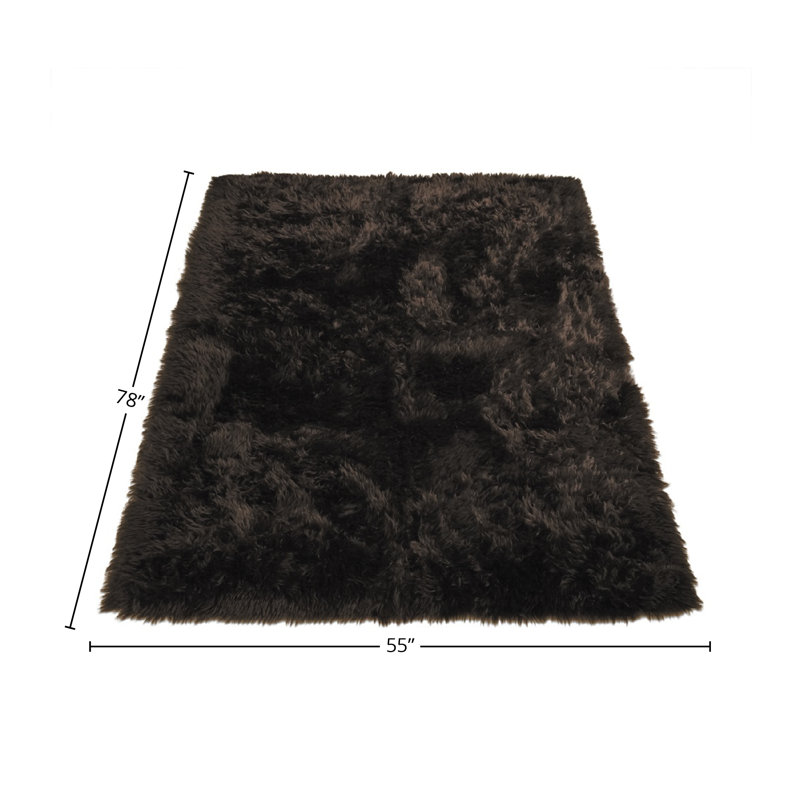 Brown Bear Brown Area Rug, Rectangle 4'7" x 6'7"