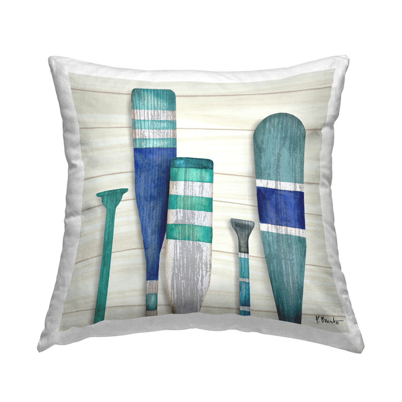 Coussin Green Boating Oars Lake Cabin