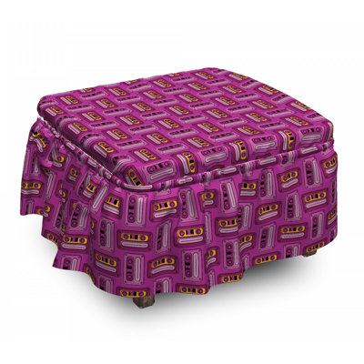 Housse pour repose-pieds motif classique nineties